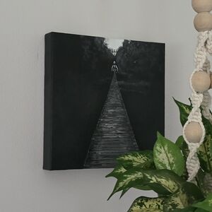 Monochrome Black And White Handpainted Original Acrylic Canvas Painting